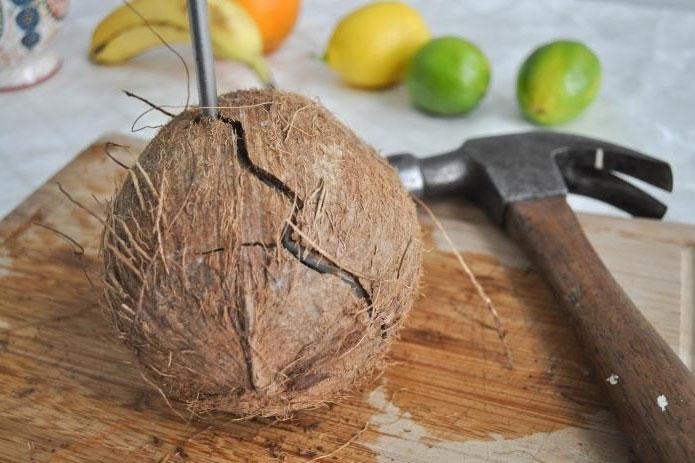 как открыть кокос