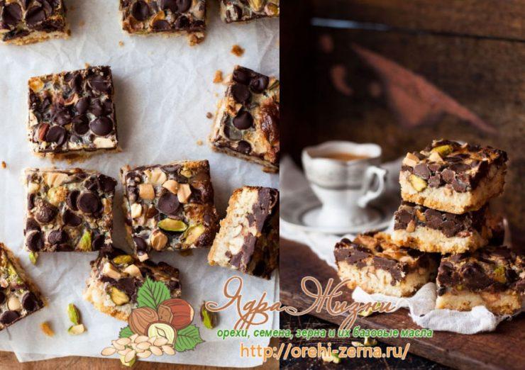 сливочное печенье с орехами и шоколадом рецепт