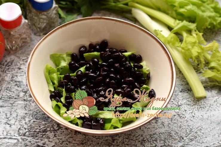 салат с черной фасолью рецепт с фото