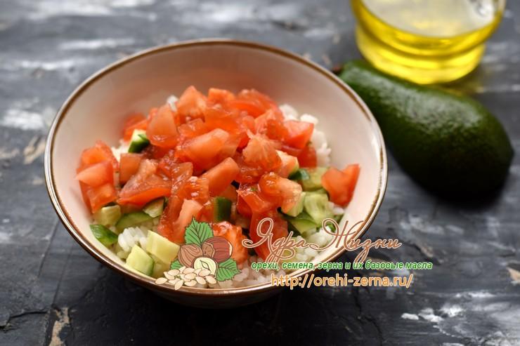 рисовый салат с овощами рецепт с фото
