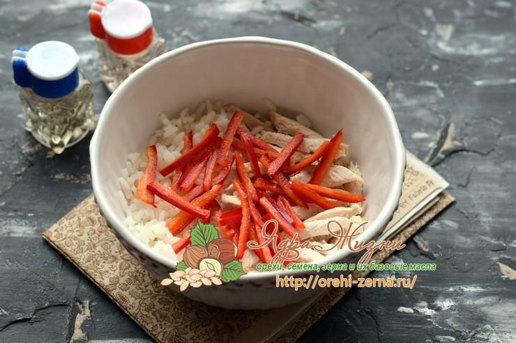салат с курицей и рисом рецепт в домашних условиях
