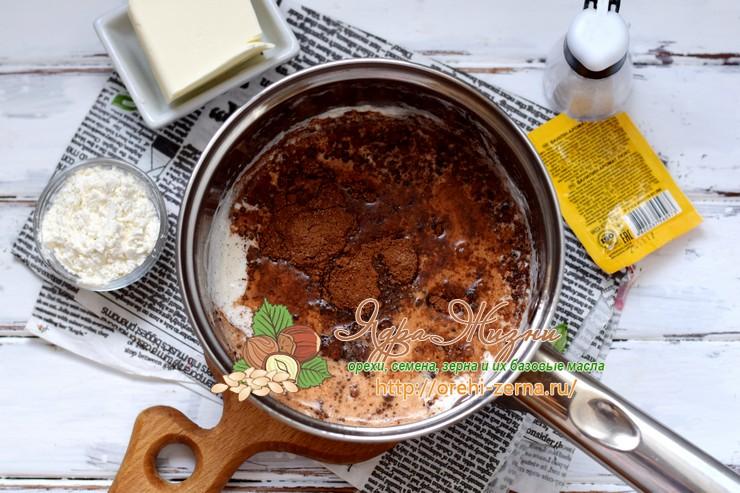 шоколадный крем из какао для торта рецепт с фото