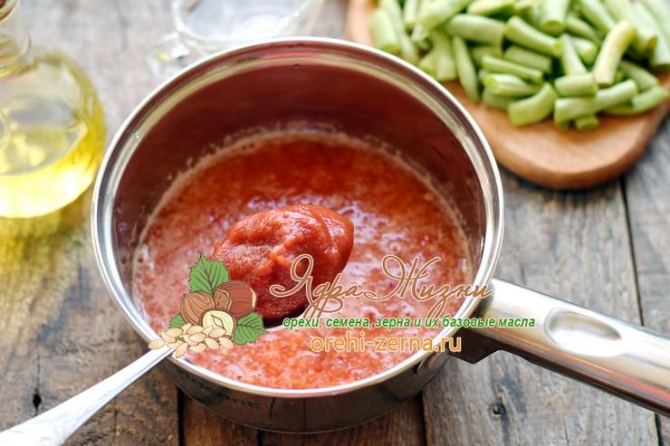 спаржевая фасоль в томатном соусе на зиму пошаговый рецепт