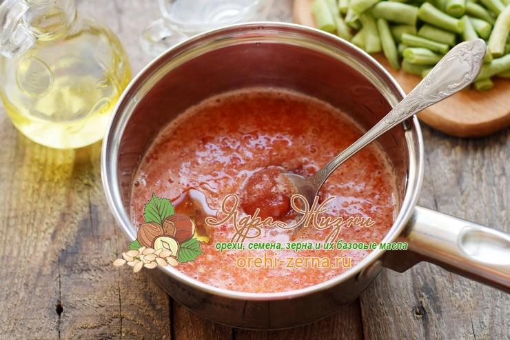 спаржевая фасоль в томатном соусе на зиму рецепт