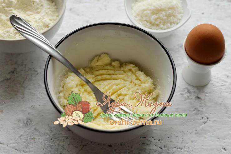песочное печенье с кокосовой стружкой рецепт с фото